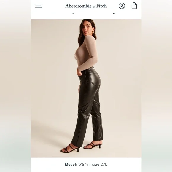 Abercrombie and Fitch leather pants - Picture 3 of 4